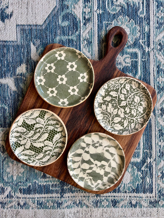Small Canape Plate - Assorted Floral Pine