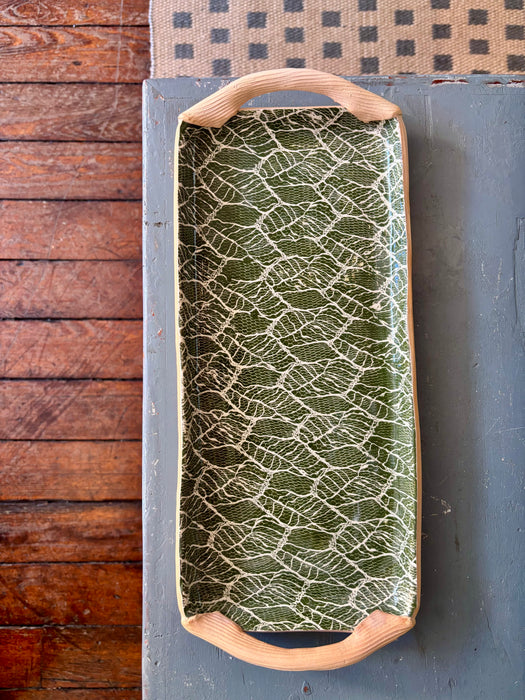 Tart Tray w/Handles - Foliage Pine