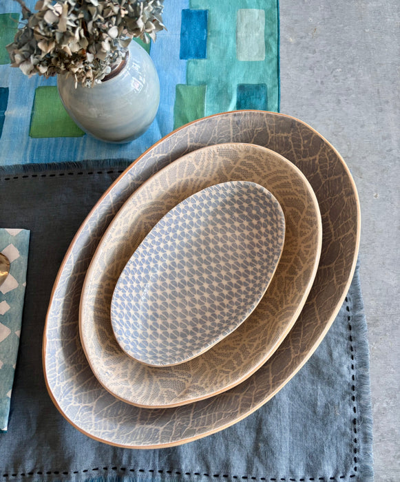 Medium Nested Oval Bowl - Tropica Opal
