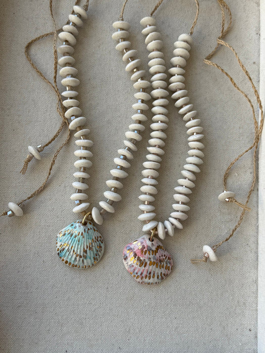 Beachcomber Shell Charm Beaded Necklace