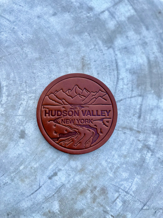 Hudson Valley Leather Coaster - Set of 4