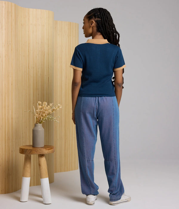 Zuri Knit Polo Top