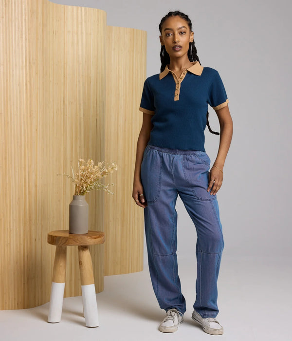 Zuri Knit Polo Top