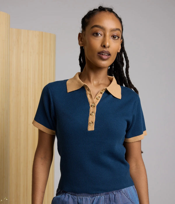 Zuri Knit Polo Top