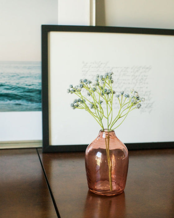 Haley Handblown Hammered Glass Bud Vase