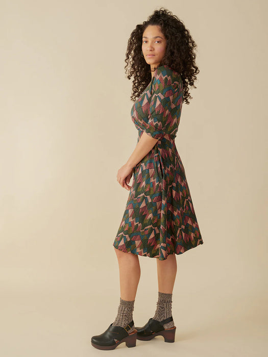 Callie Geo Jewels Wrap Dress