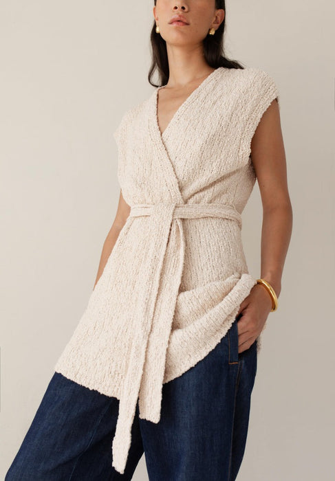 Pearl Belted Knit Vest