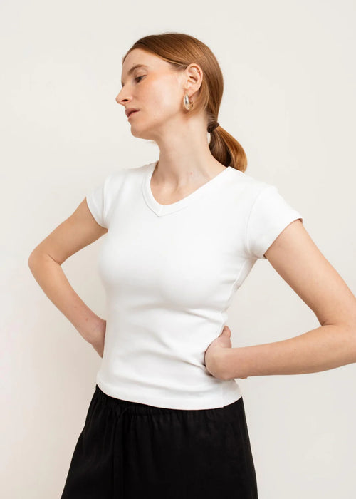 Suzy High V-Neck Tee