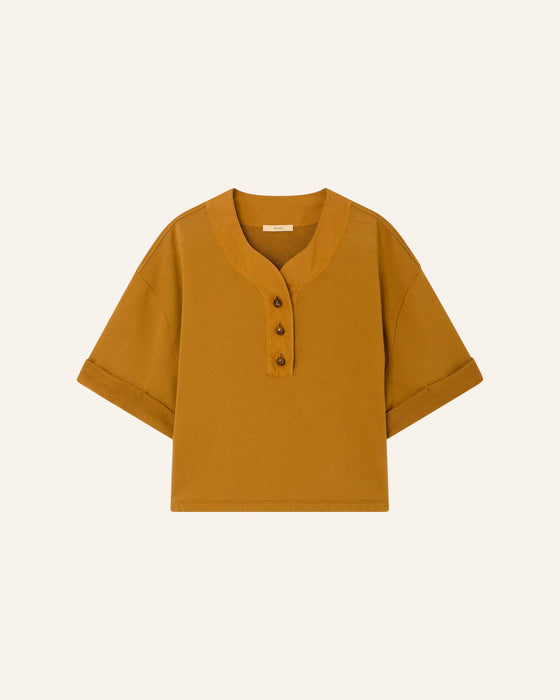 Button Sweatshirt Tee