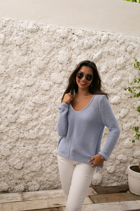 Maui V Cotton Sweater