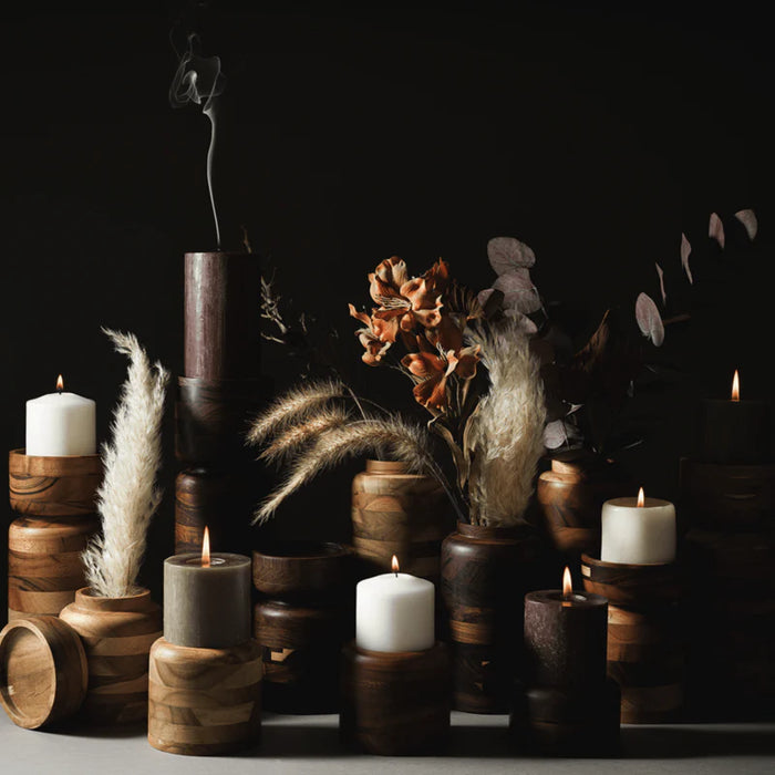 Pillar Candle Holder & Vessel - Set of 3