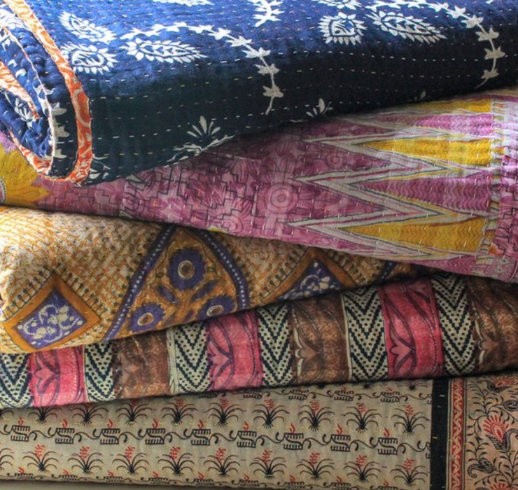 Assorted Vintage Kantha Quilts