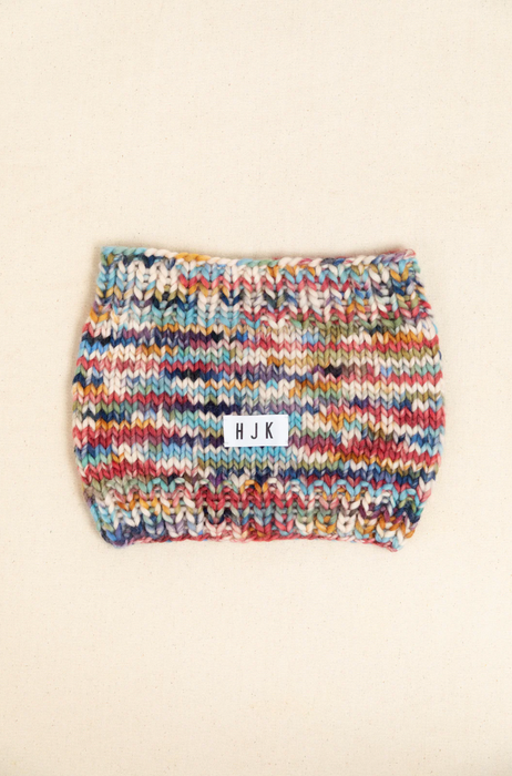 Hand-Painted Chunky Knit Neck Warmer