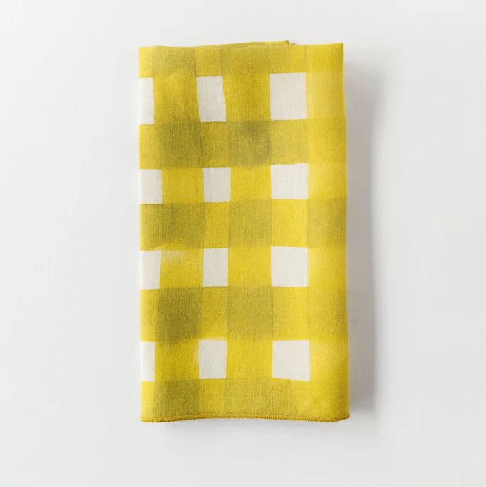 Yellow Cross Hatch Napkin (By Land & Sea Nyack, NY)