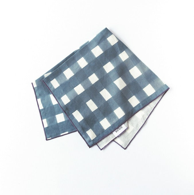 Blue Cross Hatch Napkin