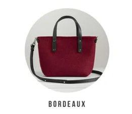 Wool Felt & Leather Crossbody Tote