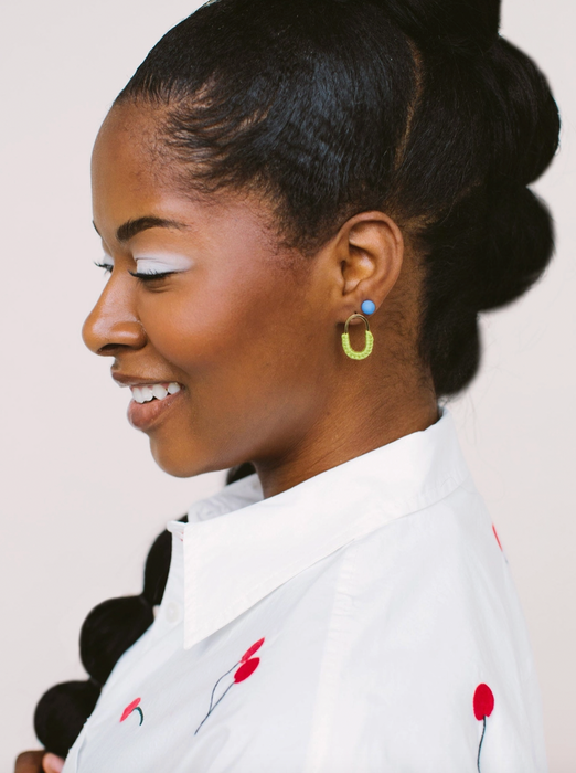 Mini Macramé Link Earrings