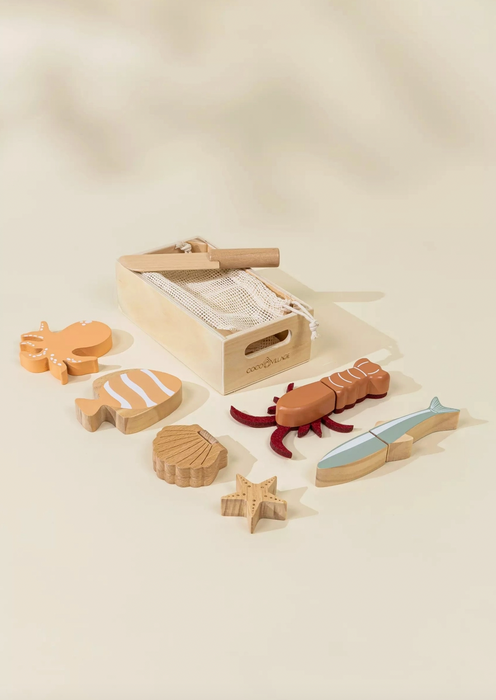 Wooden Seafood Playset