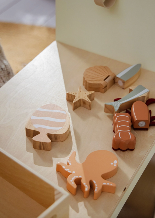 Wooden Seafood Playset