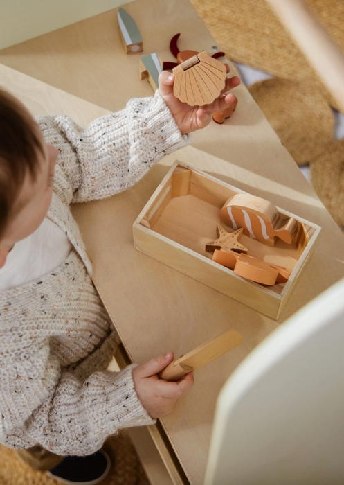 Wooden Seafood Playset