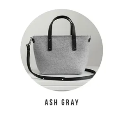 Wool Felt & Leather Crossbody Tote