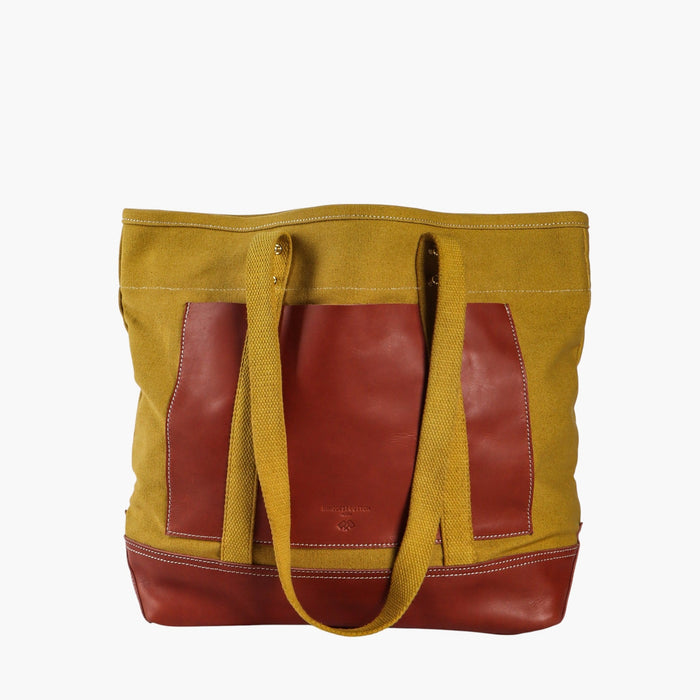 Editor Tote | Chartreuse + Bordeaux