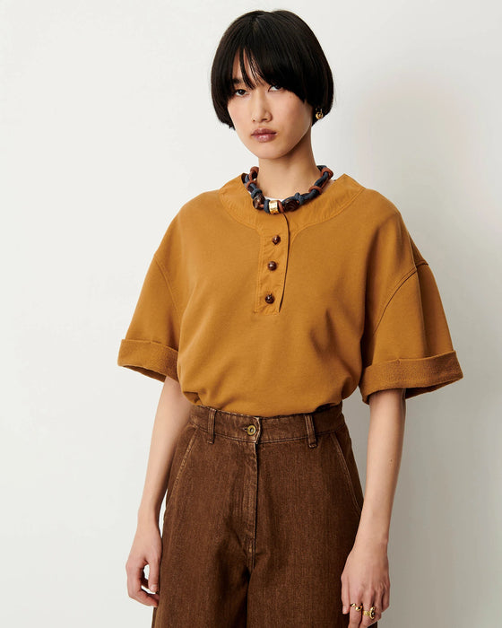 Button Sweatshirt Tee