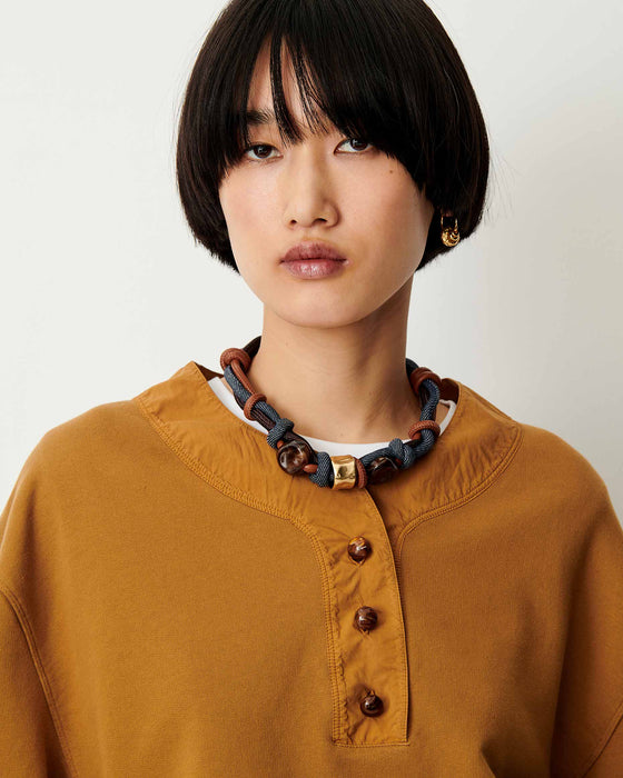 Button Sweatshirt Tee