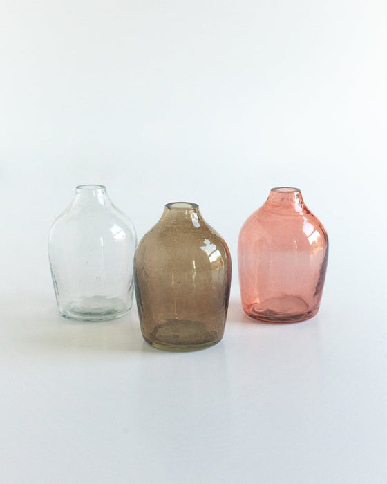Haley Handblown Hammered Glass Bud Vase