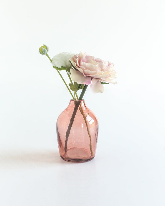 Haley Handblown Hammered Glass Bud Vase