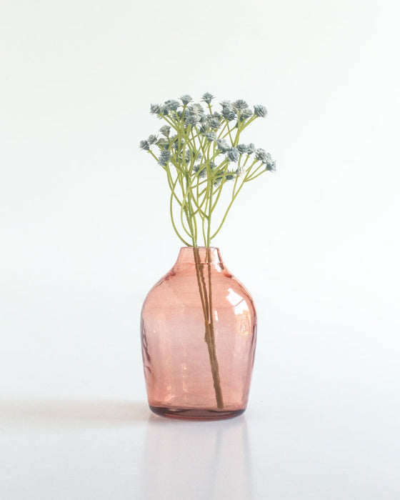 Haley Handblown Hammered Glass Bud Vase