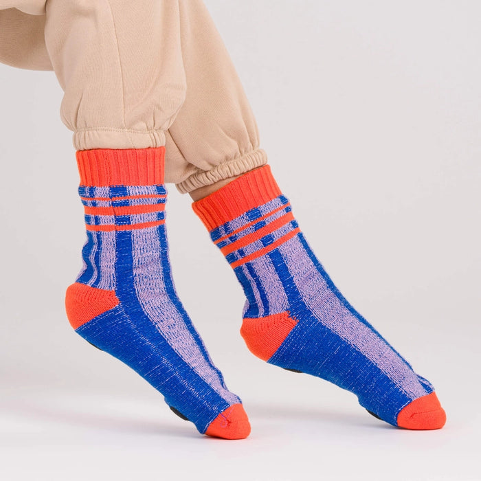 Plaid Stripe House Socks