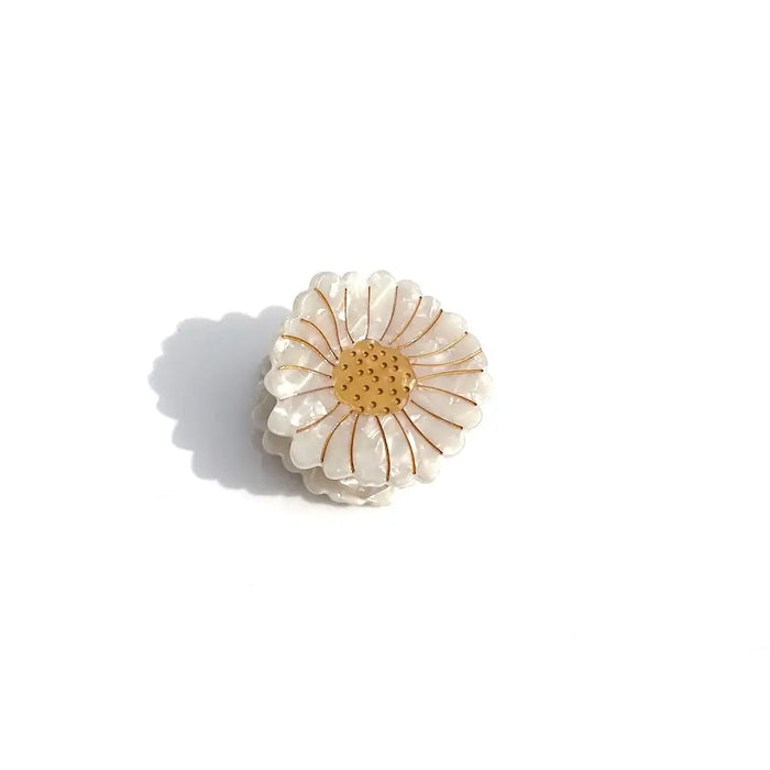 Eco-Friendly Hand-Painted Mini Daisy Claw Hair Clip
