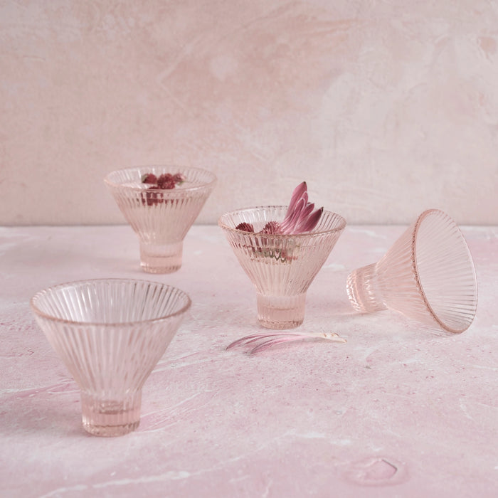 Pressed Pink Martini Glass