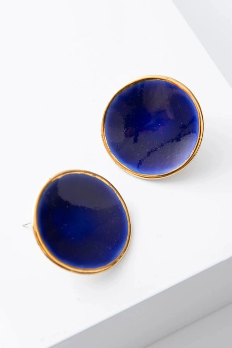 Deep Indigo Halo Earrings