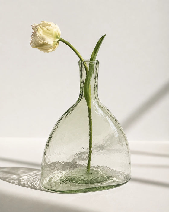 Hearth Handblown Hammered Glass Bud Vase