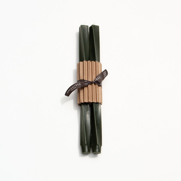 12" Spiral Beeswax Tapers - Set of 2
