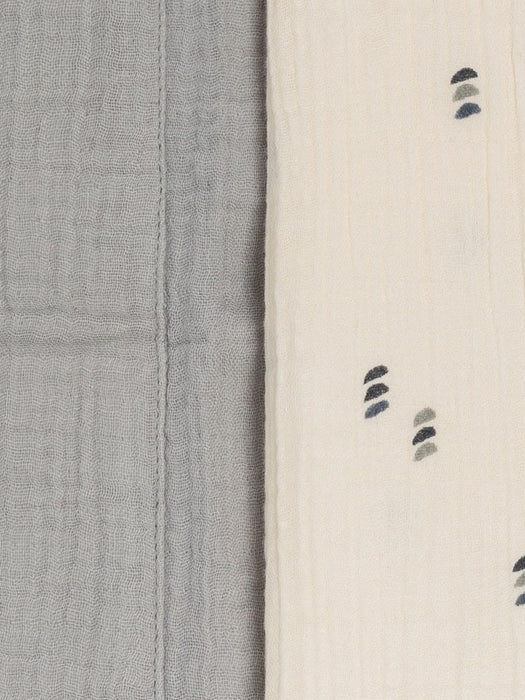 2-Pack Organic Cotton Muslin Burp Cloths