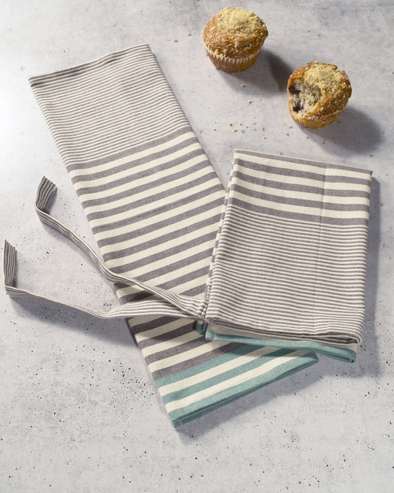 Cotton Stripe Tea Towels - Set of 2