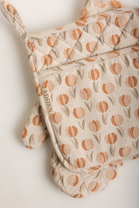 Batik Pot Holder - Tulips & Cream