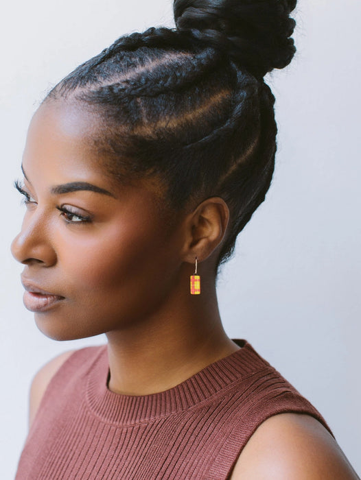 Mini Plaid Earrings