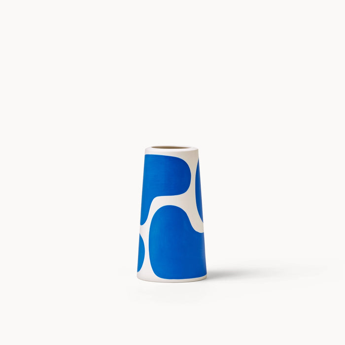 Cobalt Color Block Pillar Vase