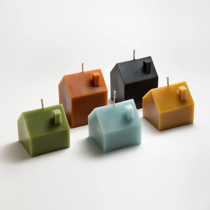 Handmade Beeswax Sculptural House Candle