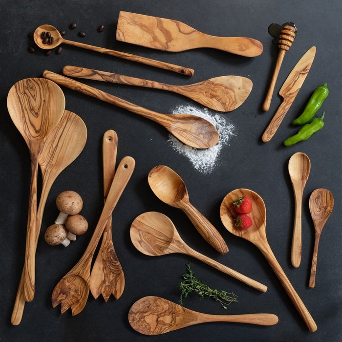 11" Olive Wood Tasting Spoon