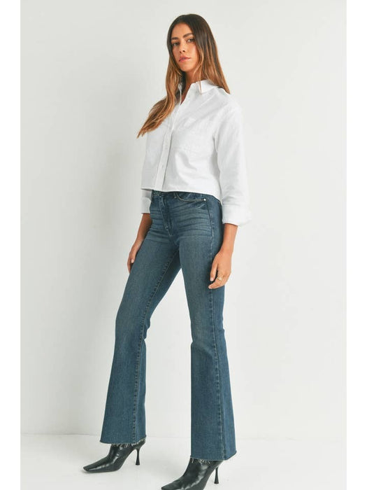 High Rise Scissor Cut Flare Jean