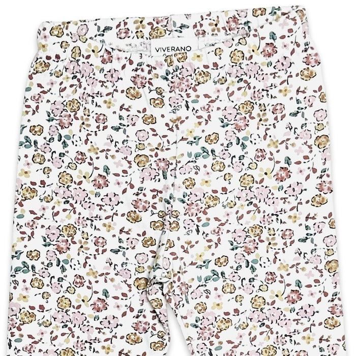 Organic Cotton Floral Jersey Stretch Baby Legging