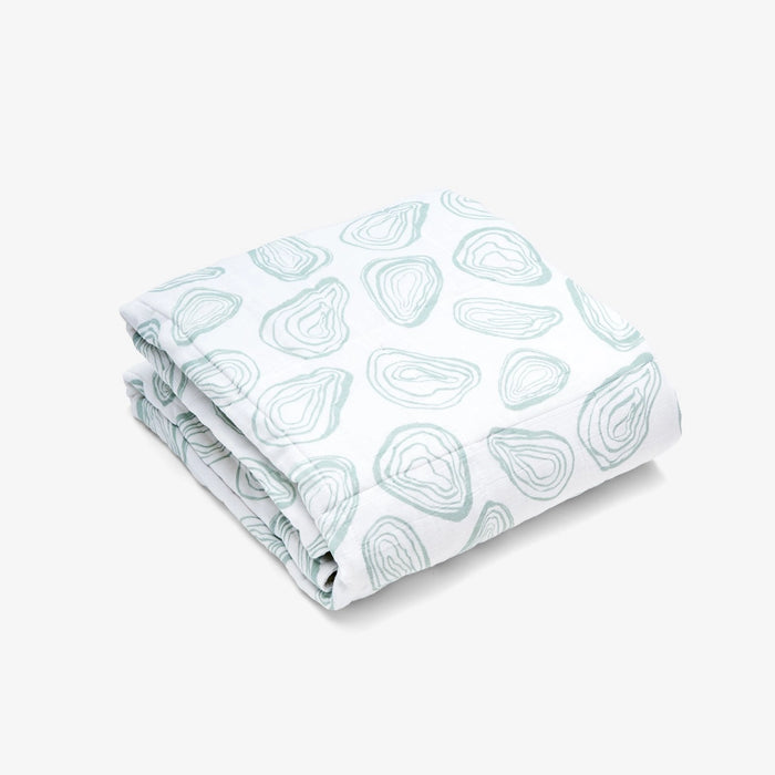 Agave Oyster Quilted Baby Blanket