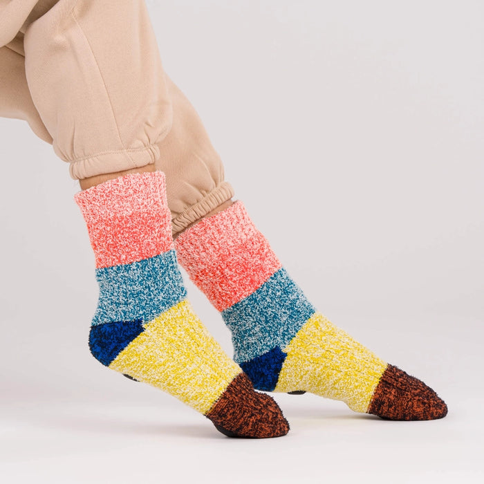 Color Band Knit House Socks