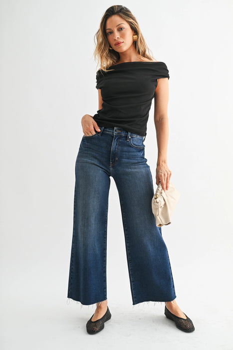 Scissor Cut Wide Leg Jean