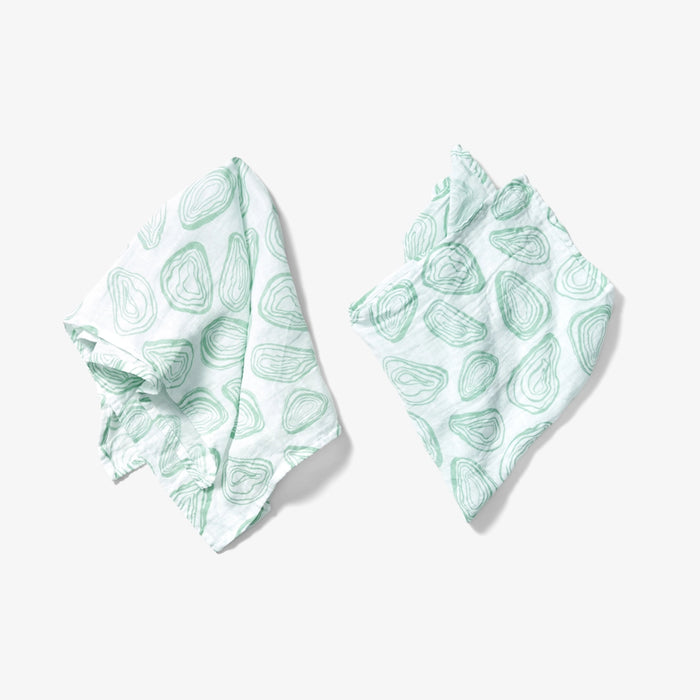 Agave Oyster Burp Cloth Set